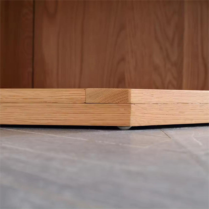 Practical Corner Bookshelves Decoration Solid Oak Wood Bookshelf Storage Rack