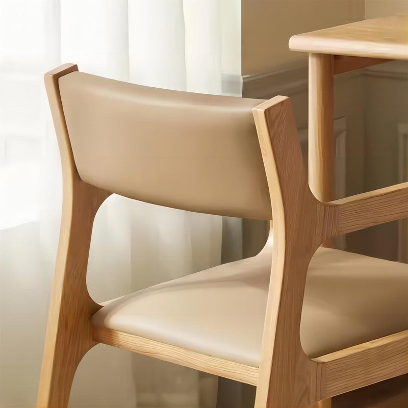 Upholstery Studying Chair Solid Wood Frame Living Room Home Solid Oak Wood Arm Chairs