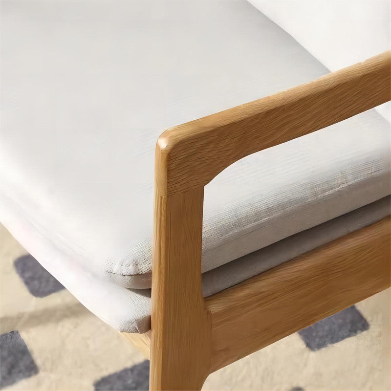 Modern Style Study Room Furniture Studying Chair Soft Cushion Oak Wood Frame Backrest Studying Chair