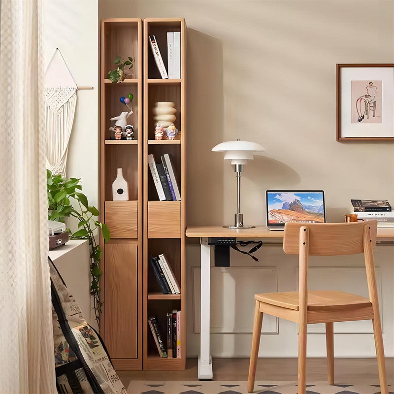 Solid Wood Bookshelf Office Cabinet Bookcase Combination (set of 2)