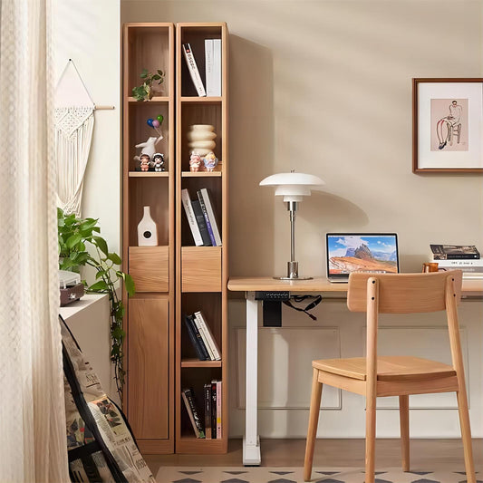 Solid Wood Bookshelf Office Cabinet Bookcase Combination (set of 2)