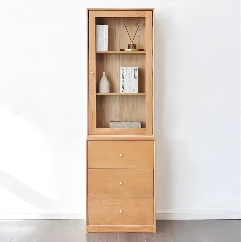 Solid Oak Wood Home Office Book Shelf Wooden Bookcase (set of 2)