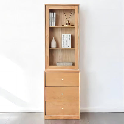Solid Oak Wood Home Office Book Shelf Wooden Bookcase (set of 2)