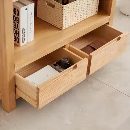Study Room Solid Oak Wood Book Organizer Display Bookshelf Book Case