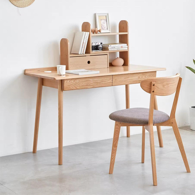 Study Table and Chair Student Desk Solid Oak Wood Study Desk