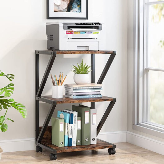 29.53'' H x 19.69'' W Printer Stand with Wheels