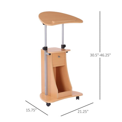31.5'' H x 15.7'' W Laptop/Computer Cart or Stand with Wheels
