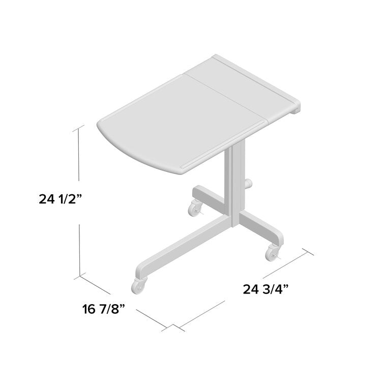 24.45'' H x 24.8'' W Laptop/Computer Cart or Stand with Wheels