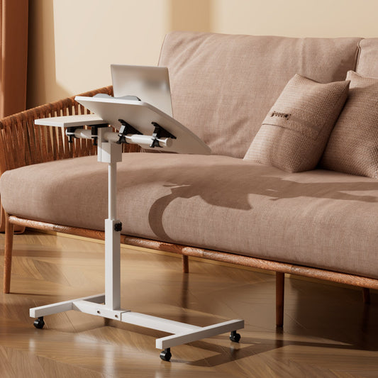 Mobile Rolling Laptop Cart Tray with Mouse Stand Adjustable
